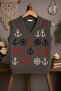 Anchor Patterned Baby Sweater - 7
