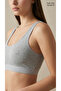 Women's Thick Strap Cotton Bustier 3-Pack – White, Gray Melange, Skin Color - 5