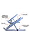 Space Gray, Folding, Steel Laptop Stand Cooler Notebook Laptop Macbook, Compatible with All Screens - 4