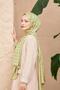 Cross Pattern Silky Jacquard Shawl Khaki 9006-08 - 2