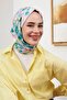 شال من القطن الفسكوزي الأزرق من السلسلة النباتية 3023-06