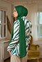 Summer Radiance Collection Silky Jacquard Shawl Dark Green 9015-10 - 3
