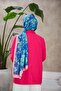Nature Fulya Soft Scarf Pink Steel Blue 3041-13 - 4