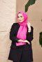 شال جاكار حريري بنمط متقاطع فوشيا 9006-05