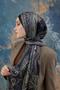 Black Stone Indian Voile Shawl - 5008-08 - 2
