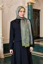 Oil Green Indian Voile Shawl - 5009-01 - 2