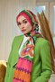 مجموعة Summer Sparkle Collection شال ناعم أخضر زمردي برتقالي 3045-03