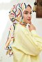 Spiral Cotton Viscose Shawl White - 5