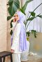 Cross Pattern Silky Jacquard Shawl Lilac 9006-16 - 4