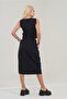 Women's Black Color Buttoned Ribbed Sleeveless Cotton Vest - 6