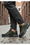 777 Black Magg Point Anti-Slip Sole Men's Traking Cil Shoes