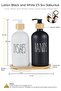 Lotion 2-Piece Black-white Kitchen Liquid Soap Dispenser Set 500ml 500ml with Bamboo Tray - 4