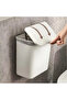 WHITE White Wall-Mounted Trash Bin for Kitchen Durable Plastic Multi-Functional Space-Saving Design - 4