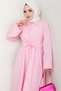 Lace Waist Tie Dress 1467 - Powder - 3