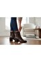Aci Brown Leather Short Heel Zippered Daily Women's Boots
