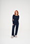 Dark Blue Modal Long Sleeve T-Shirt