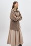 Camel Large Pocket Wide Collar Women's Coat 3102A - 2