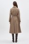 7242A Waist-Tied Long Lined Coat Camel - 5