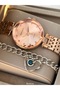 Brand Rose Color Steel Band Rose Case Women Wristwatch Bracelet - 5