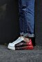 Pittura high quality alexandre sole custom printed men's sneaker black red spray - 3