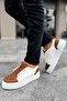 Thorn Thick Sole Lace-Up Men's Sneaker Tan White - 3