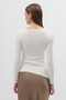 Ecru Waist Buckle Detailed Long Sleeve Blouse 8221A - 5