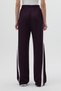Plum Wide-Leg Women's Sweatpants with Side Stripes and Elastic Waist 9226m - 5