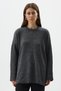 Anthracite Crew Neck Oversized Women's Sweater 2450 - 2