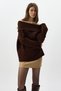 2324 Boat Neck Long Sleeve Sweater Brown - 6