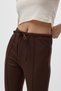 8246A Flared Elastic Waist Trousers Brown - 4