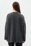 Anthracite Crew Neck Oversized Women's Sweater 2450 - 5