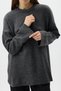 Anthracite Crew Neck Oversized Women's Sweater 2450 - 4
