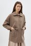 Camel Large Pocket Wide Collar Women's Coat 3102A - 7