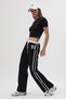 Black Printed Elastic Waist Sweatpants 8367A - 3