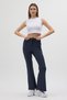 8246A Flared Elastic Waist Trousers Anthracite - 4