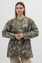 Green Ethnic Patterned Quilted Waist-Tie Women's Jacket 3496 - 5