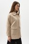 Stone Large Pocket Wide Neck Women's Coat 3102A - 2