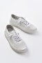 Zri̇n-365 White Patterned Genuine Leather Full Orthopedic Comfort Sports Ballet Flats