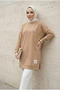 Summer Women's Hijab Crew Neck Anti-Sweat Combed Cotton Fabric Tunic - 3