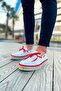Zrc311 Premium Daily Lace-Up Linen Men's Espadrille White Red - 4