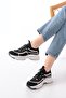 Zri̇n-3001 Premium Black Lace-Up Mesh Casual Sneaker - 2