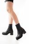 Zri̇n-3040 Premium Black Daily Thick Heeled Women's Boots - 2