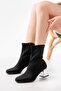 Zri̇n-033 Premium Black Heeled Zippered Women's Boots - 3