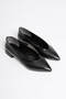 Etnias Premium Black Daily Short Heeled Comfortable Ballerinas