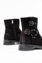 Zri̇n-2013 Black Suede Daily Women's Boots with Buckle Accessories and Zipper - 5