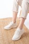 Zri̇n-501 White Lace-Up Comfortable Sole Casual Knitwear Sports Shoes - 4