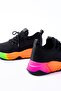 Zri̇n-400 premium black lace-up knitwear thick sole women's sneaker 5 cm - 7