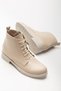Zri̇n165-225 Premium Beige Leather Lace-Up Zippered Casual Women's Boots - 2