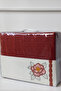 Knitwear Knitted Blanket Set - Double 4 Pieces & Embroidered Bedding Set - Tivoli Rosetta - Terracota - 4
