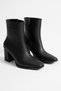 Zrt08Mk02 Premium Black Thick Heeled Zippered Boots 7 cm - 5